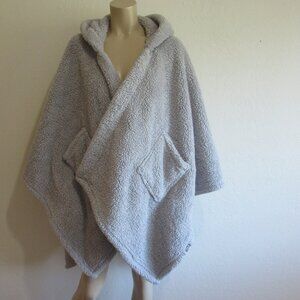 L.L. BEAN Gray Fleece Sherpa One Size Hooded Wrap